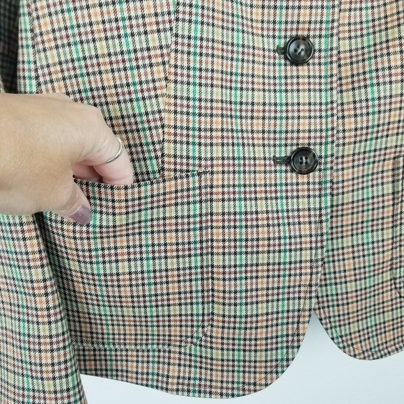 Talbots Multicolor Plaid Blazer - Picture 11 of 13